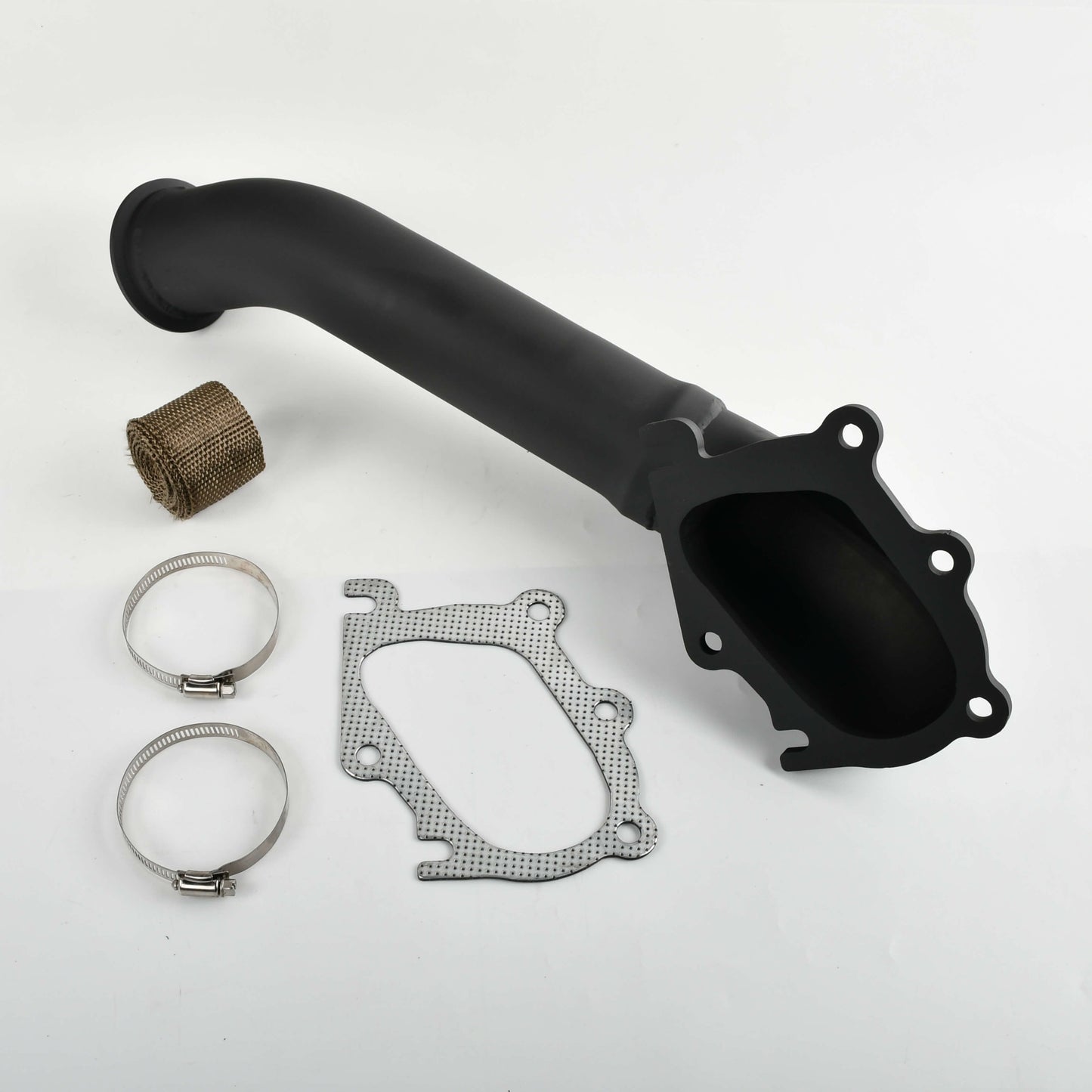 2001-2004 Chevy Silverado 2500/3500 & GMC Sierra 6.6L LB7 Duramax 3" Black Downpipe Exhaust - DPF Delete, Turbo Back, Mandrel Bent, Bolt-On (Fits LB7 Models Only)