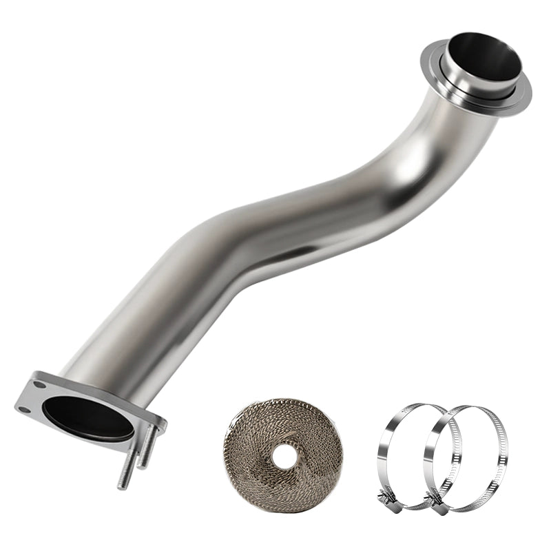 2017-2023 Chevy Silverado 2500/3500 HD & GMC Sierra 6.6L L5P Duramax 3.5" Downpipe Exhaust - DPF Delete Ready, Mandrel Bent Stainless Steel, Direct Bolt-On (Fits L5P Models Only)