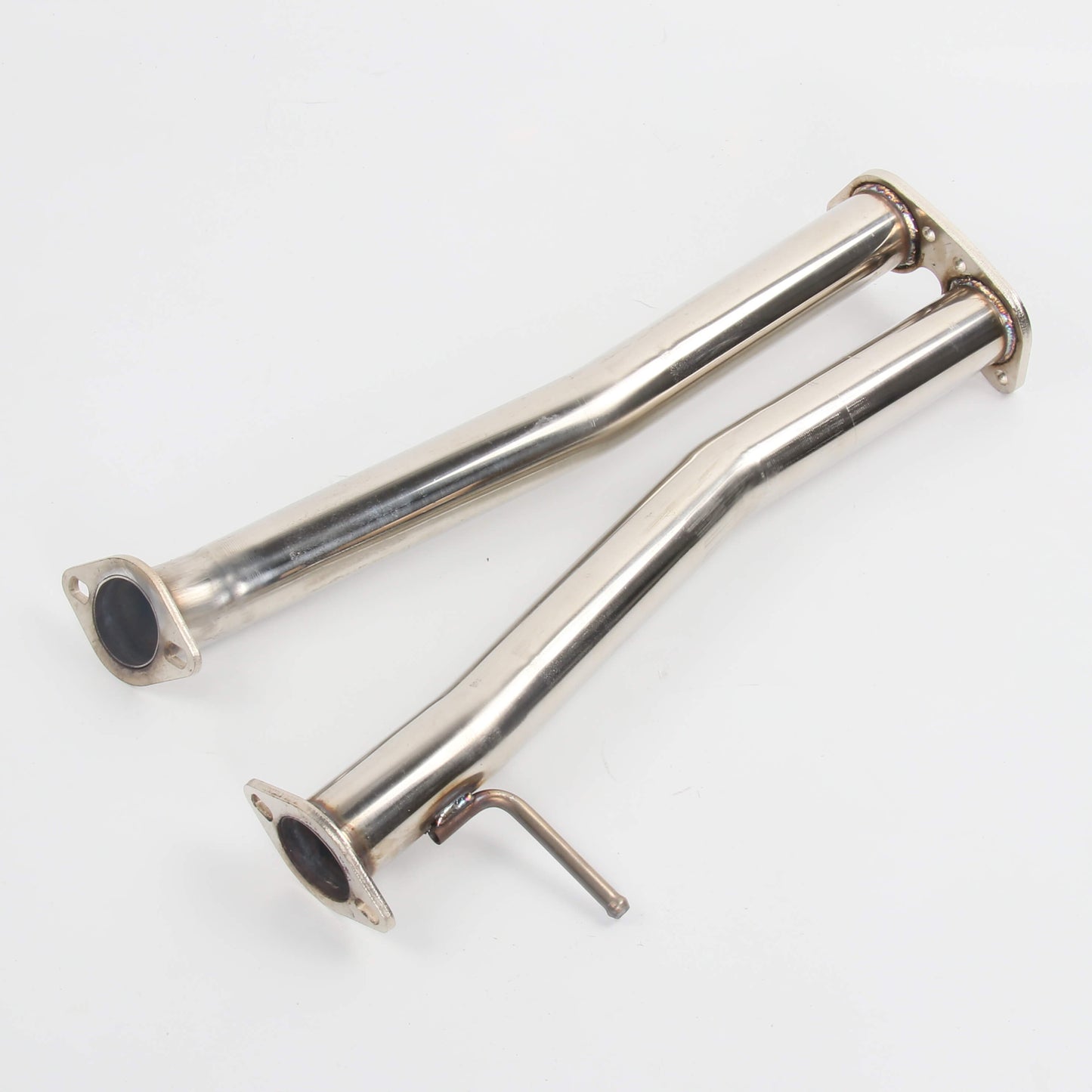 2003-2009 Nissan 350Z/Infiniti G35 Coupe Catback Exhaust - Dual 4.5" Burnt Titanium Tips, 2.5" Mandrel-Bent Piping, X-Pipe Design (Fits VQ35DE/HR Coupes Only)