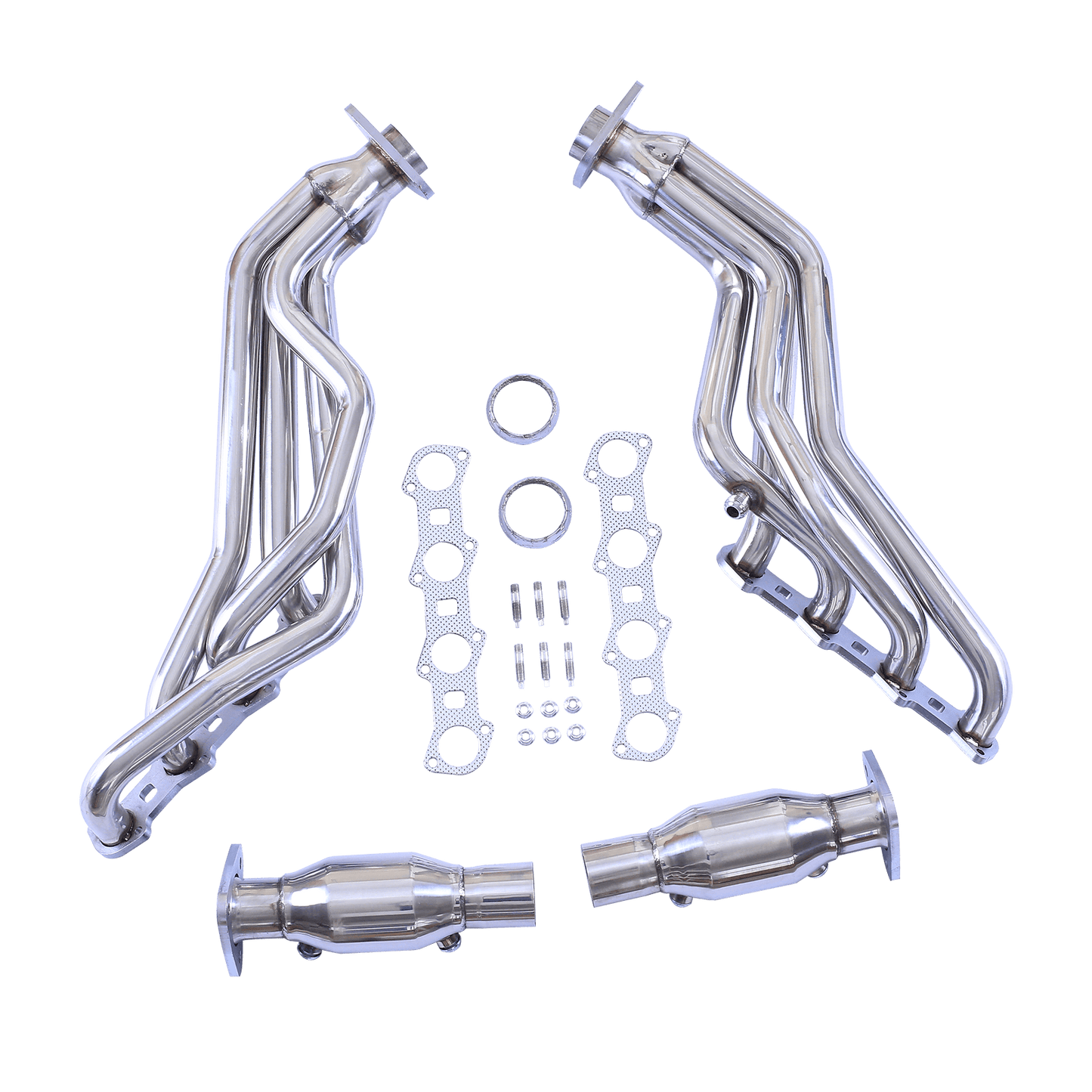 1999-2003 Ford F-150 5.4L Triton V8 Long Tube Headers - Stainless Steel Construction, 1.75" Primaries, Y-Pipe Included (Fits 2WD/4WD Models)