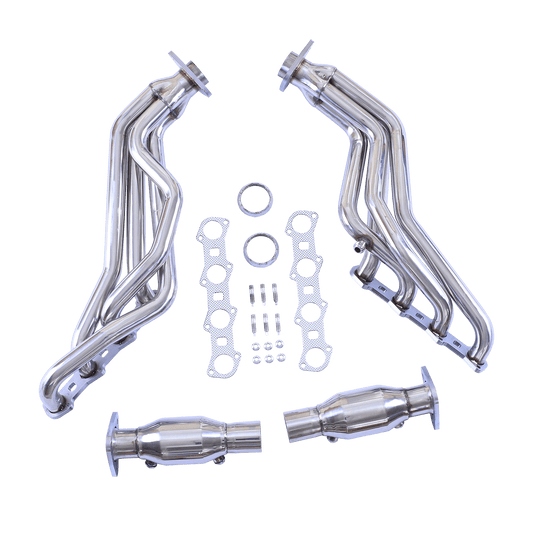 1999-2003 Ford F-150 5.4L Triton V8 Long Tube Headers - Stainless Steel Construction, 1.75" Primaries, Y-Pipe Included (Fits 2WD/4WD Models)