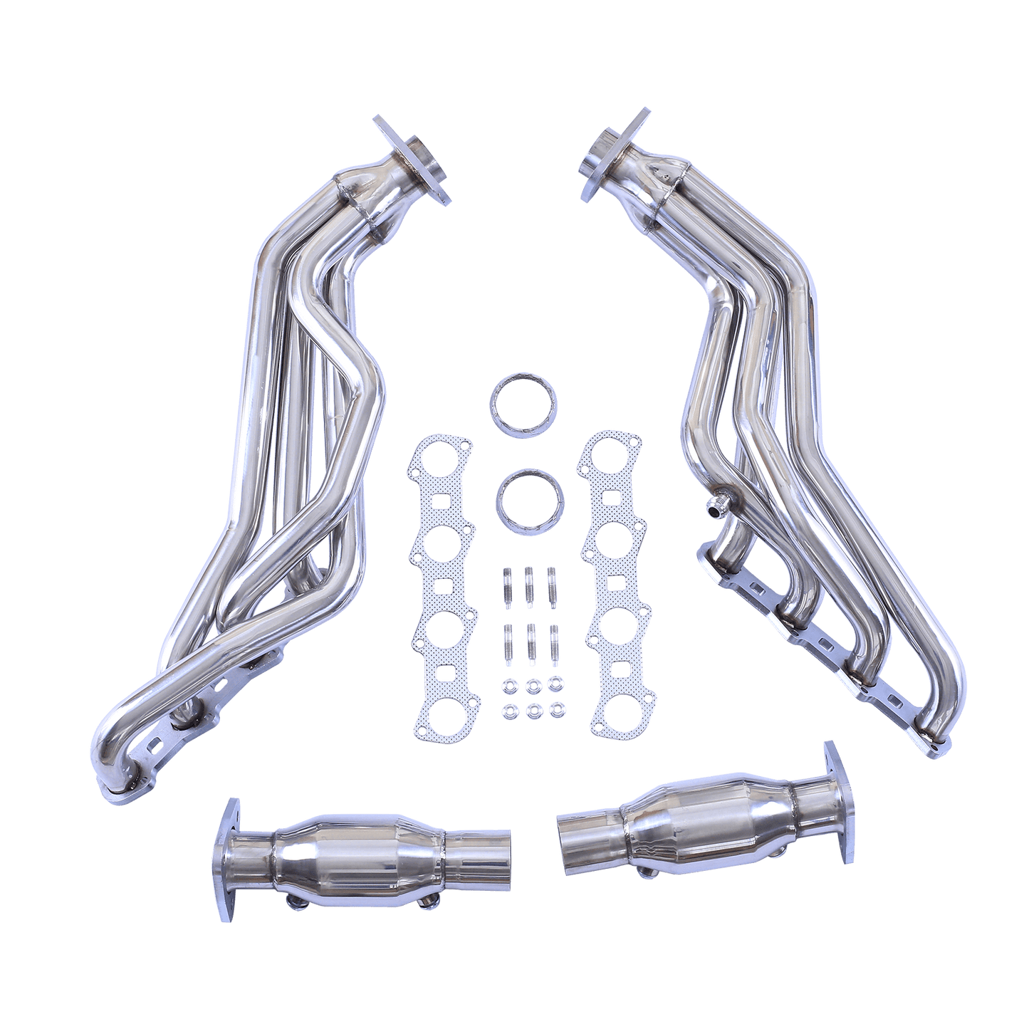 1999-2003 Ford F-150 5.4L Triton V8 Long Tube Headers - Stainless Steel Construction, 1.75" Primaries, Y-Pipe Included (Fits 2WD/4WD Models)