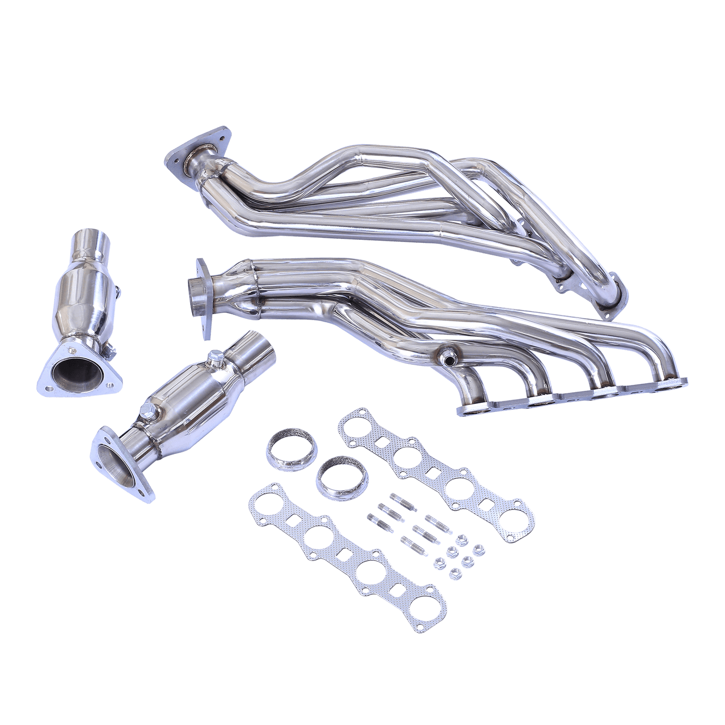 1999-2003 Ford F-150 5.4L Triton V8 Long Tube Headers - Stainless Steel Construction, 1.75" Primaries, Y-Pipe Included (Fits 2WD/4WD Models)