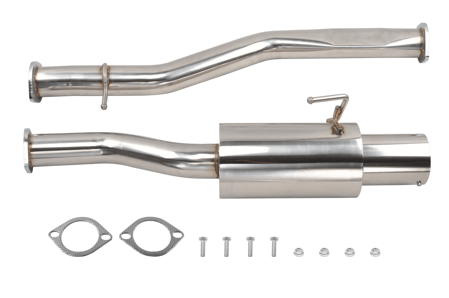 2003-2008 Nissan 350Z Performance Cat-Back Exhaust System - 4.5" Dual Burnt Titanium Tips, 2.5"/3" Mandrel-Bent Piping, X-Pipe Design (Fits All 350Z Models)