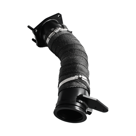 2017-2022 Chevy Silverado 2500HD/3500HD & GMC Sierra 6.6L L5P Duramax 3.5" Downpipe Exhaust - DPF Delete Ready, Mandrel Bent Stainless Steel, Direct Bolt-On (Fits 2017-2022 L5P Only)