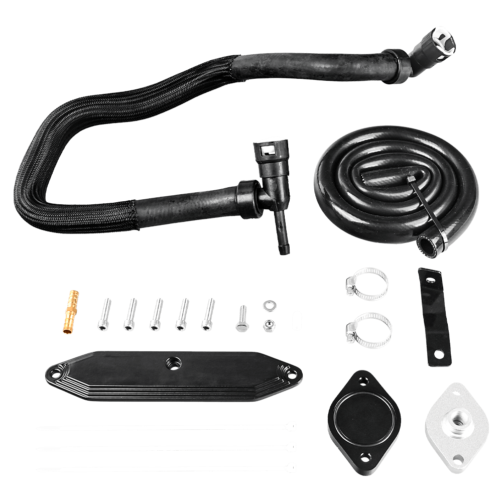 2011-2014 & 2017-2024 Ford F250-F550 6.7L Powerstroke EGR Cooling System Upgrade Kit - CNC Billet Aluminum (Competition/Off-Road Use Only)