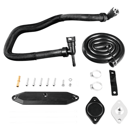 2011-2014 & 2017-2024 Ford F250-F550 6.7L Powerstroke EGR Cooling System Upgrade Kit - CNC Billet Aluminum (Competition/Off-Road Use Only)