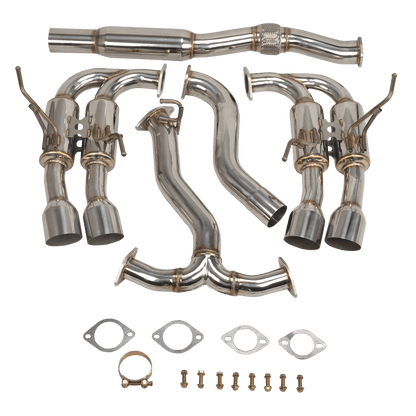 2015-2021 Subaru WRX/STI Catback Exhaust System - 4" Quad Titanium Tips, 3" Mandrel-Bent Piping, Resonated Midpipe (Fits VA Chassis Sedan Only)