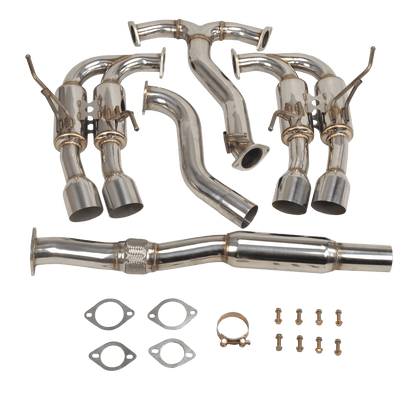 2015-2021 Subaru WRX/STI Catback Exhaust System - 4" Quad Titanium Tips, 3" Mandrel-Bent Piping, Resonated Midpipe (Fits VA Chassis Sedan Only)