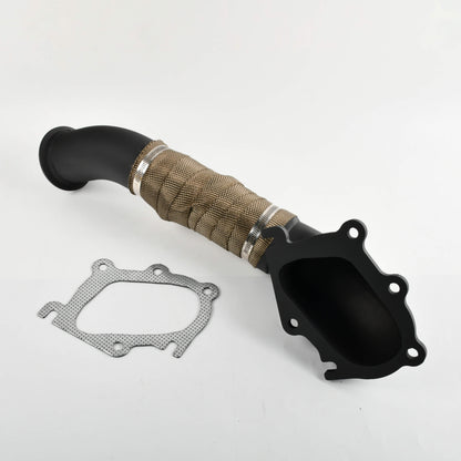 2001-2004 Chevy Silverado 2500/3500 & GMC Sierra 6.6L LB7 Duramax 3" Black Downpipe Exhaust - DPF Delete, Turbo Back, Mandrel Bent, Bolt-On (Fits LB7 Models Only)
