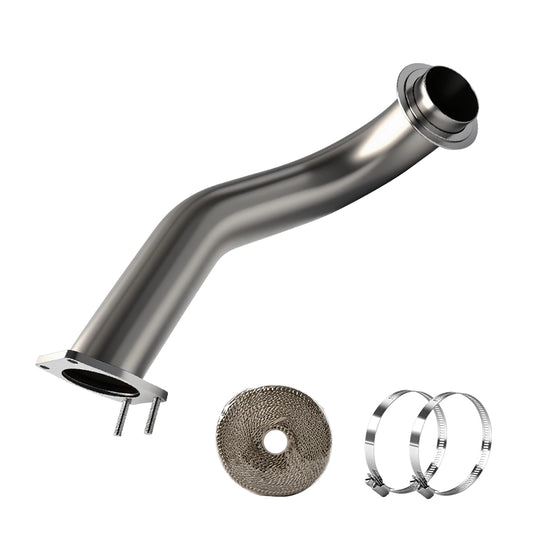 2017-2023 Chevy Silverado 2500/3500 HD & GMC Sierra 6.6L L5P Duramax 3.5" Downpipe Exhaust - DPF Delete Ready, Mandrel Bent Stainless Steel, Direct Bolt-On (Fits L5P Models Only)