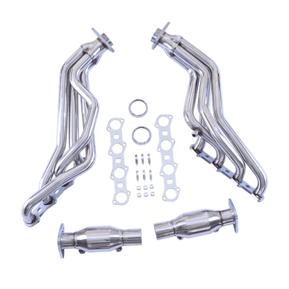 1999-2003 Ford F-150 5.4L Triton V8 Long Tube Headers - Stainless Steel Construction, 1.75" Primaries, Y-Pipe Included (Fits 2WD/4WD Models)