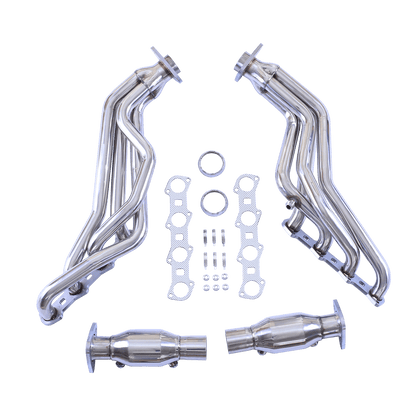 1999-2003 Ford F-150 5.4L Triton V8 Long Tube Headers - Stainless Steel Construction, 1.75" Primaries, Y-Pipe Included (Fits 2WD/4WD Models)