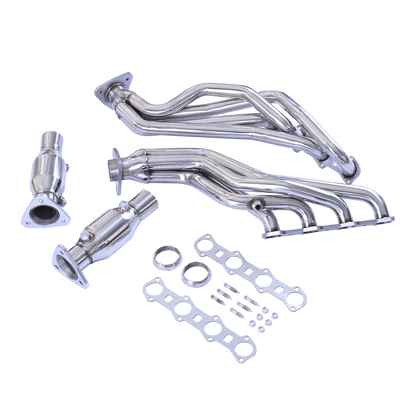 1999-2003 Ford F-150 5.4L Triton V8 Long Tube Headers - Stainless Steel Construction, 1.75" Primaries, Y-Pipe Included (Fits 2WD/4WD Models)