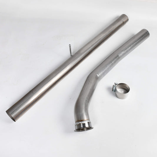 2007-2012 Dodge Ram 2500/3500 6.7L Cummins 4" Turbo Race Pipe - Mandrel-Bent Stainless Steel (Competition/Off-Road Use Only)