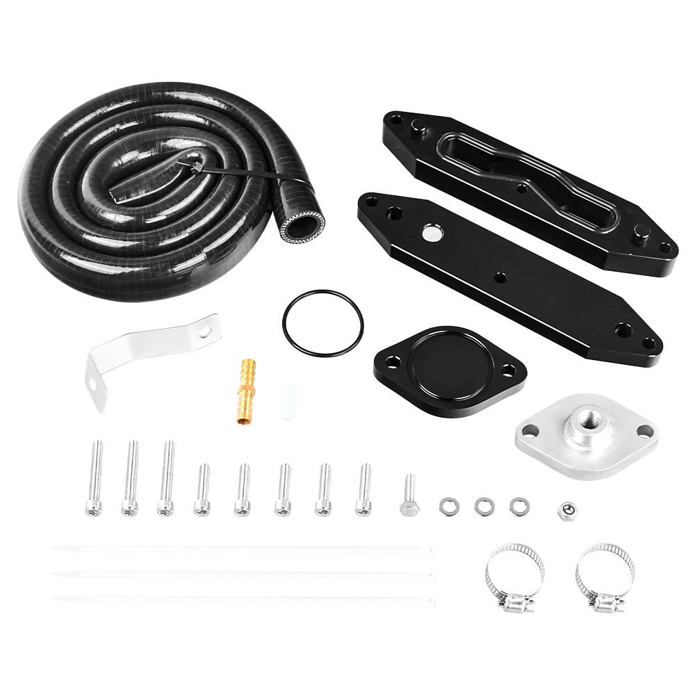 2015-2016 Ford F250-F550 6.7L Powerstroke EGR Cooling System Upgrade Kit - CNC Billet Aluminum (Competition/Off-Road Use Only)