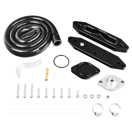 2015-2016 Ford F250-F550 6.7L Powerstroke EGR Cooling System Upgrade Kit - CNC Billet Aluminum (Competition/Off-Road Use Only)